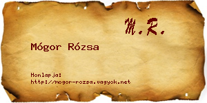 Mógor Rózsa névjegykártya