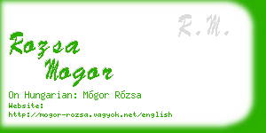 rozsa mogor business card